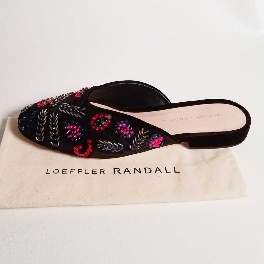 Loeffler Randall Velvet/Sequin Mules